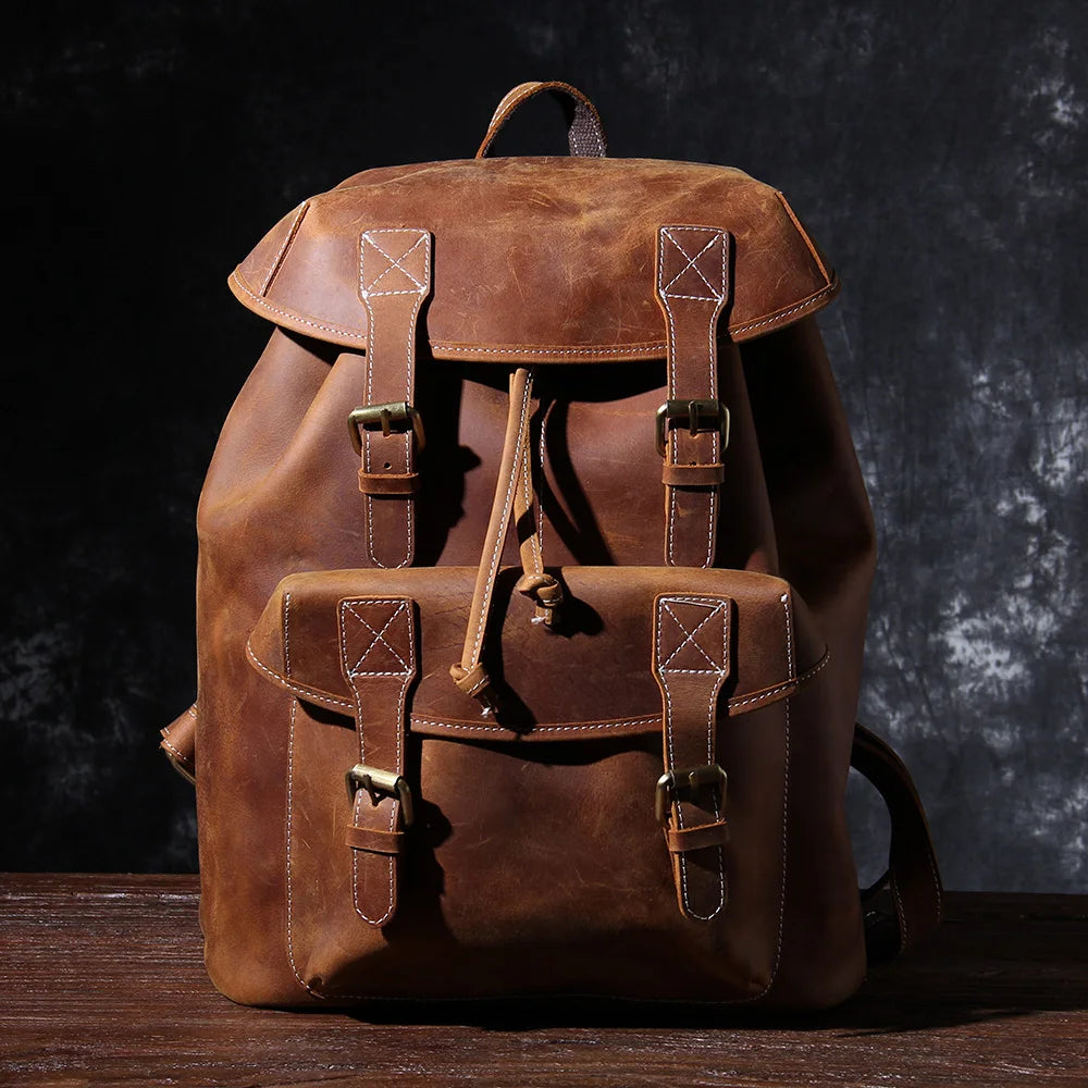 The Overland | External Frame Crazy Horse Leather 35L Frontier