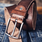 La ceinture Civic Cinch | Ceinture rétro 3,8 cm en cuir de vachette véritable