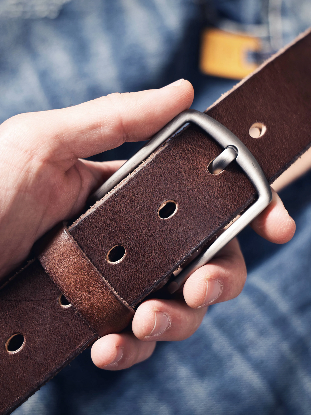 La ceinture Civic Cinch | Ceinture rétro 3,8 cm en cuir de vachette véritable