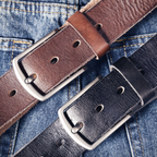 La ceinture Civic Cinch | Ceinture rétro 3,8 cm en cuir de vachette véritable