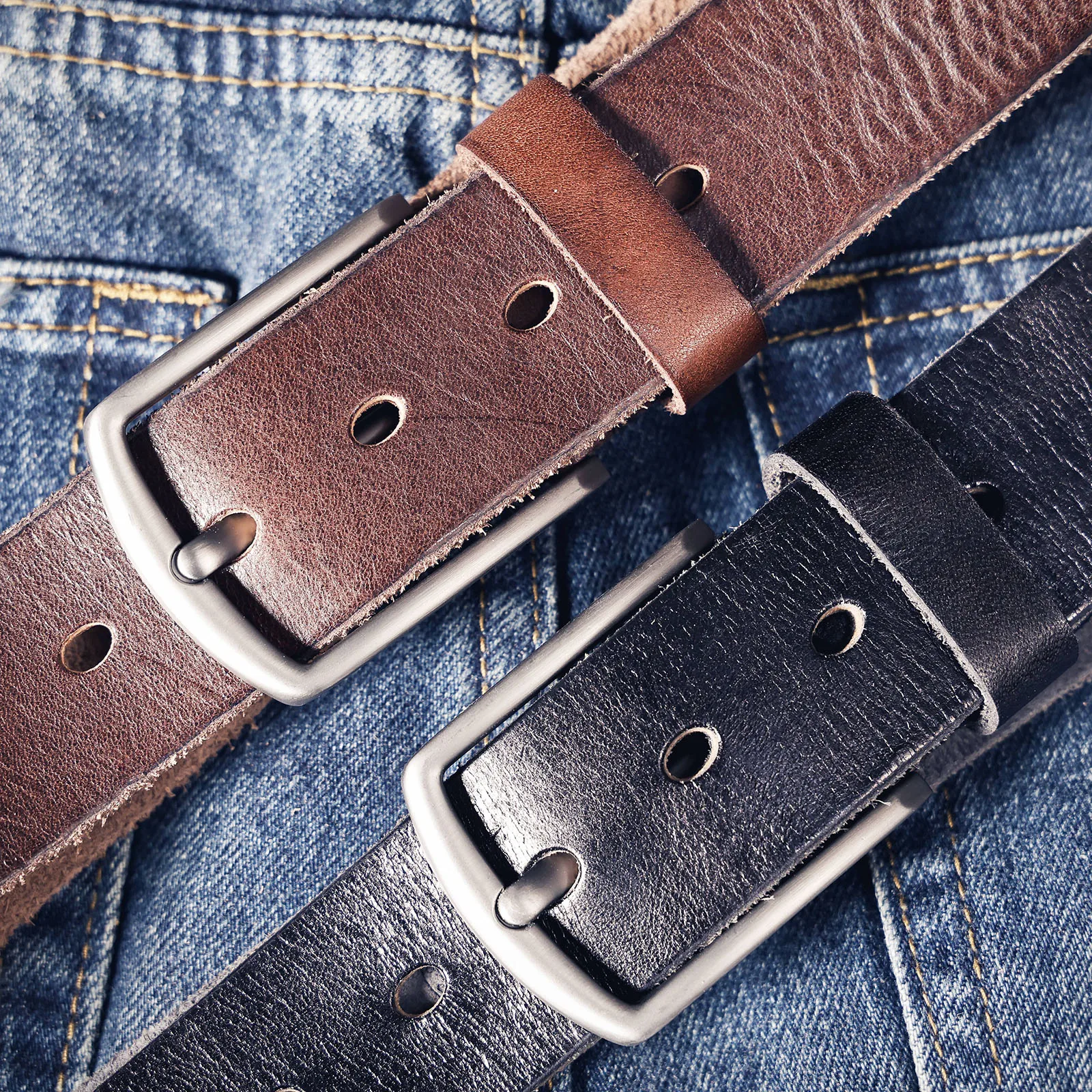 La ceinture Civic Cinch | Ceinture rétro 3,8 cm en cuir de vachette véritable