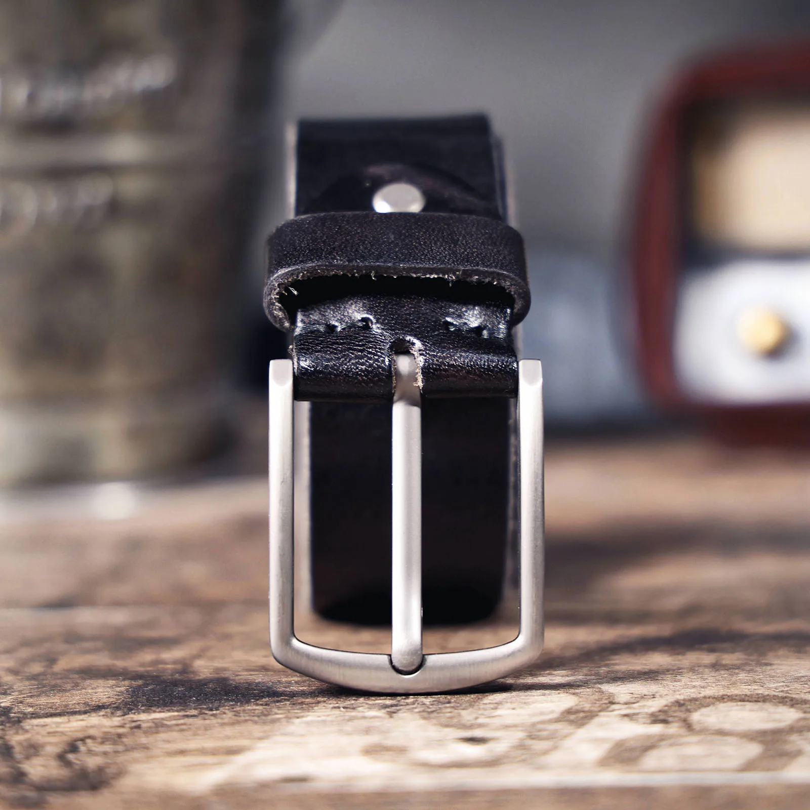 La ceinture Civic Cinch | Ceinture rétro 3,8 cm en cuir de vachette véritable