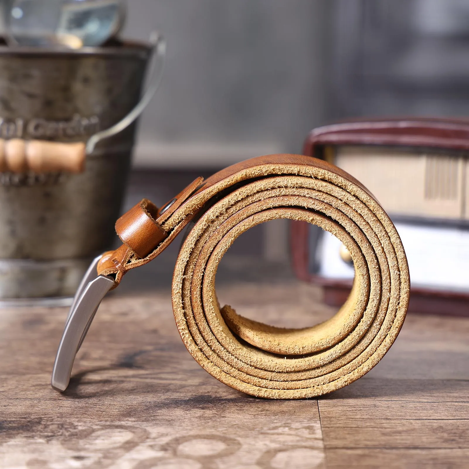 La ceinture Civic Cinch | Ceinture rétro 3,8 cm en cuir de vachette véritable