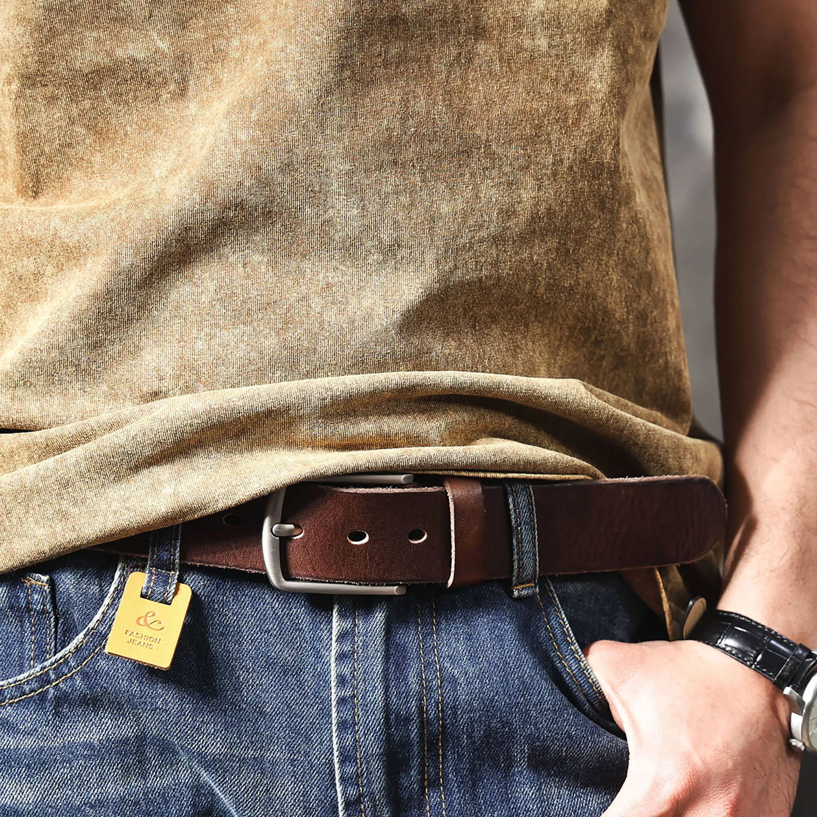 The Civic Cinch | Authentic Cowhide Retro 3.8cm Frontier Belt