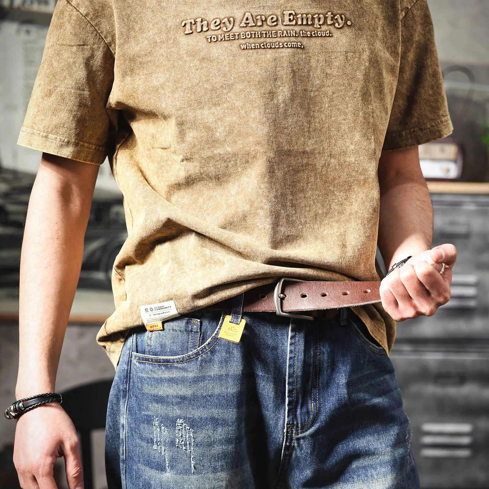 La ceinture Civic Cinch | Ceinture rétro 3,8 cm en cuir de vachette véritable