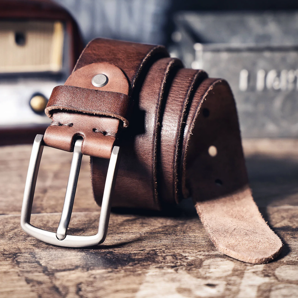 La ceinture Civic Cinch | Ceinture rétro 3,8 cm en cuir de vachette véritable