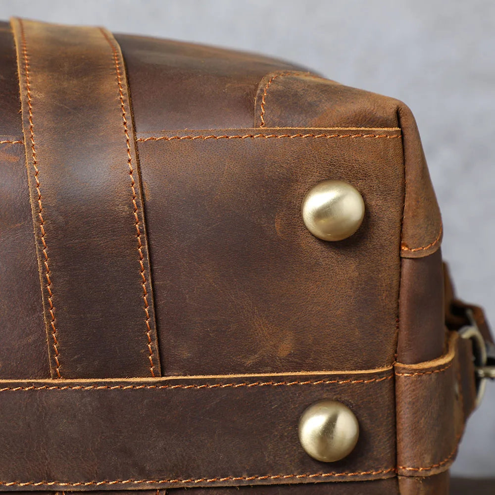 Le Dreadnought | Sac de voyage Frontier Premium en cuir pleine fleur de 50 cm