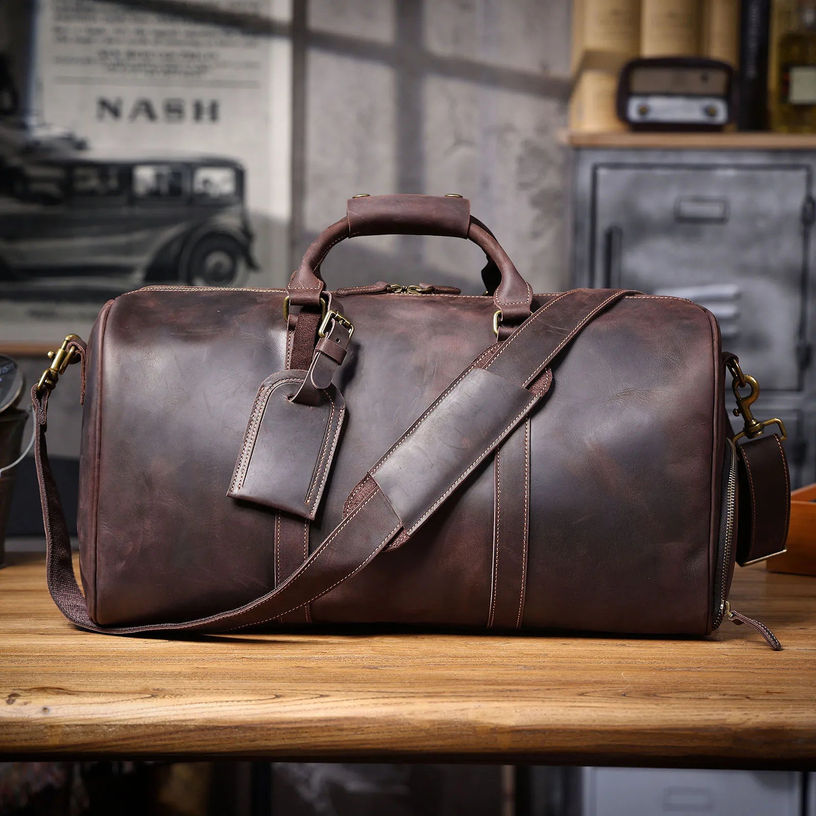 The Artisan | Handcrafted Full-Grain Leather Frontier Weekender