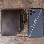 The Stagecoach | Handcrafted Crazy Horse Leather Mini-Vault & YKK Secure Pouch