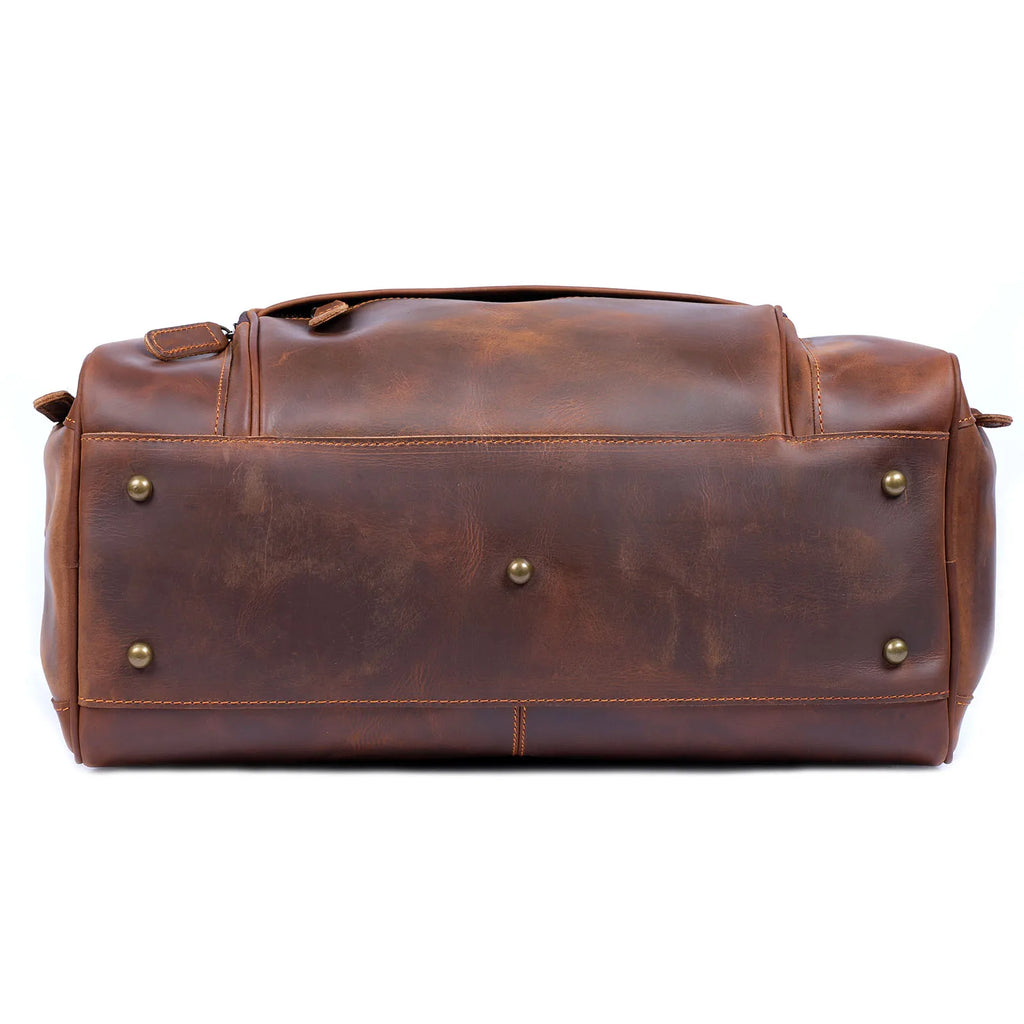 The Short-Haul | Handgefertigte Crazy Horse Leder 16" Frontier Stage-Bag