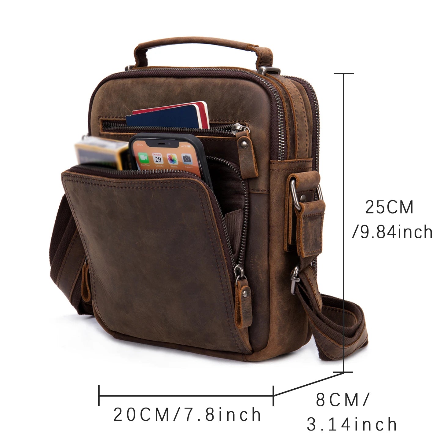 The Pony-Express | Handcrafted Crazy Horse Leather Frontier Messenger & Crossbody Post