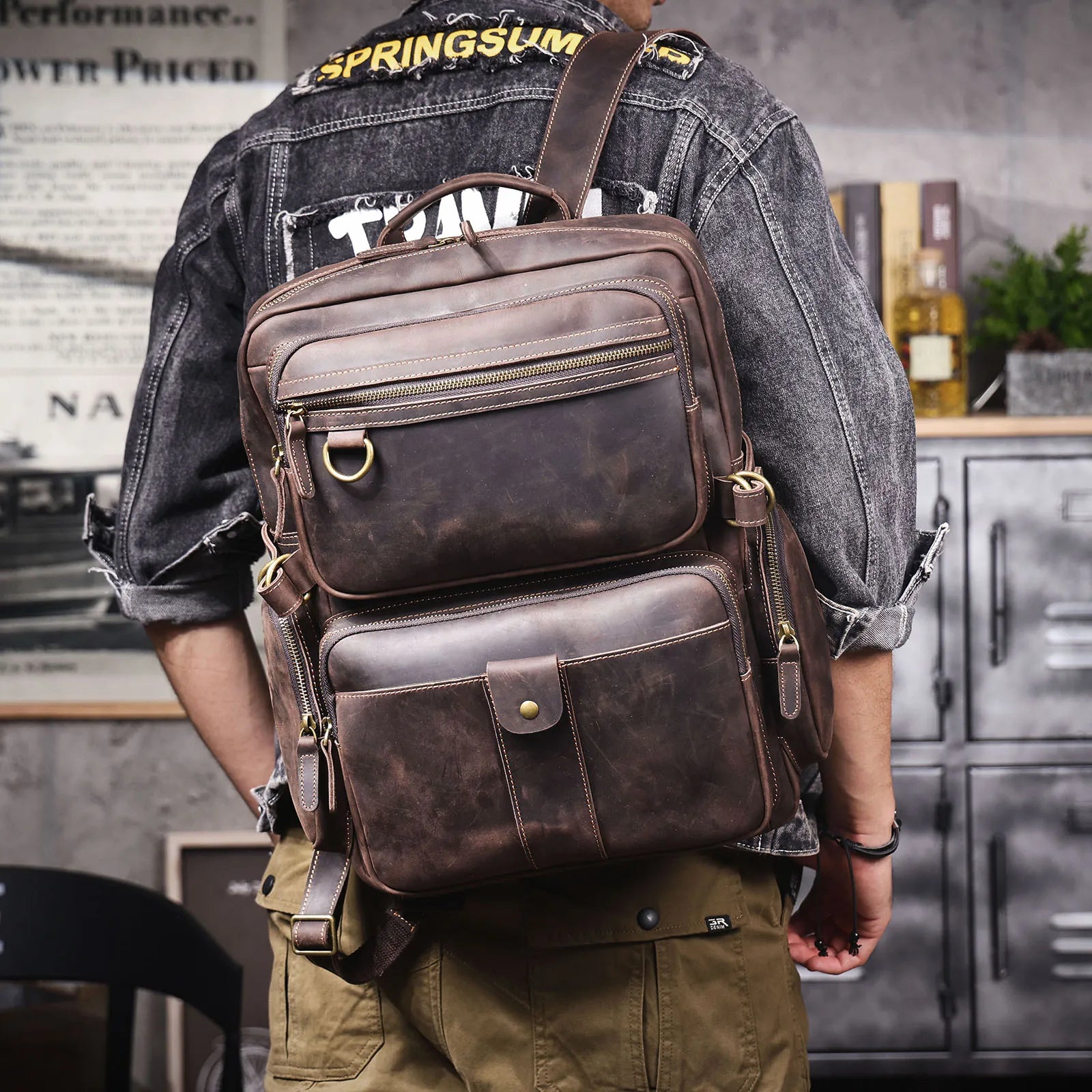 The Outrider | Handcrafted Crazy Horse Leather 35L Expedition Rucksack
