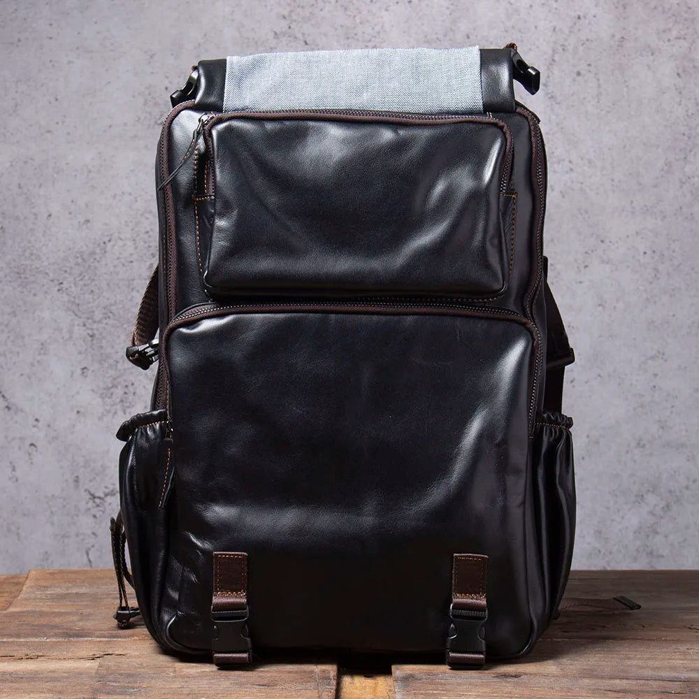 Le Wayfinder | Sac de jour Frontier décontracté en peau de vache fait main