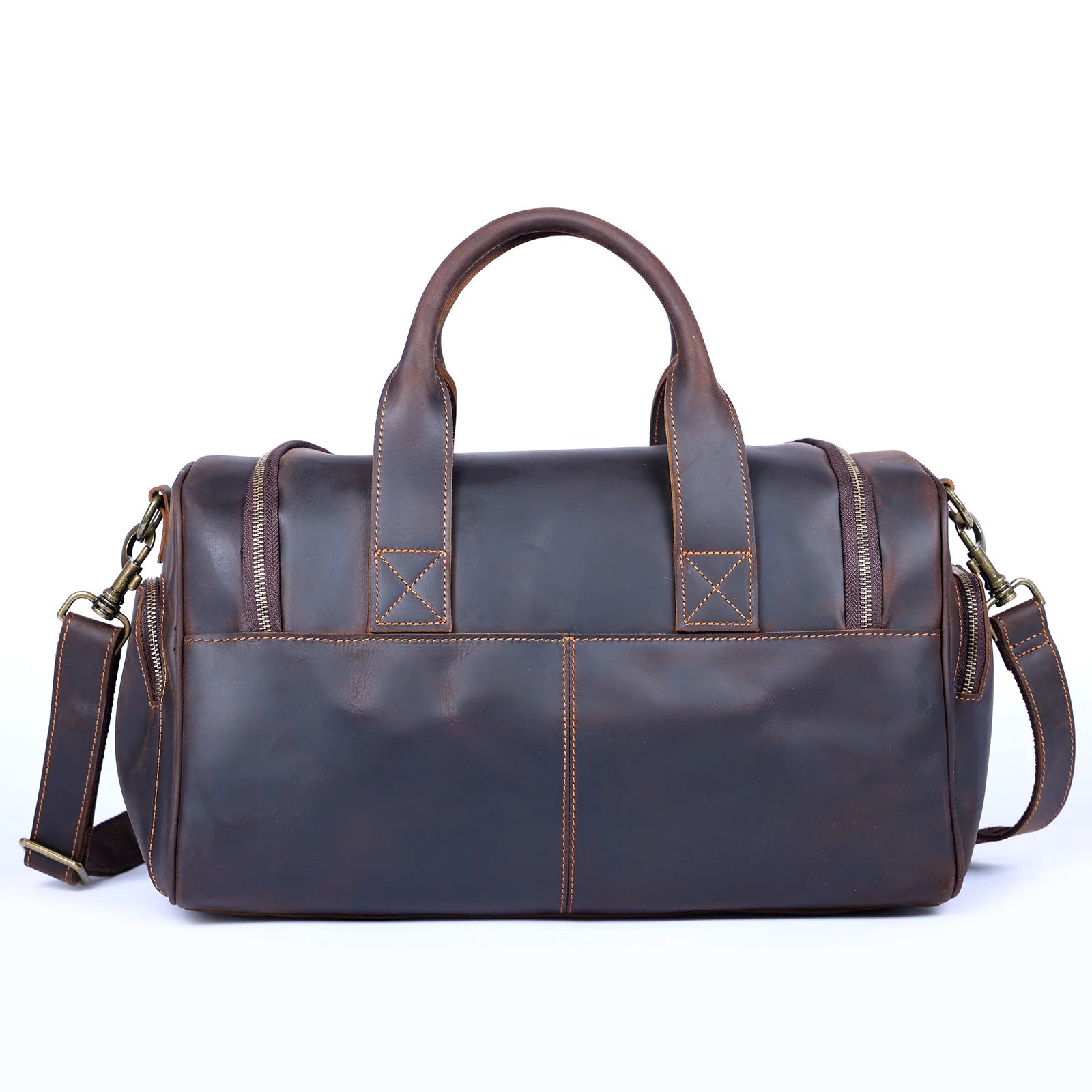 The Short-Haul | Handgefertigte Crazy Horse Leder 16" Frontier Stage-Bag
