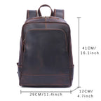 Le sac à dos en cuir « Crazy Horse » fait main The Fortress Scout-Pack pour ordinateur portable 15 pouces
