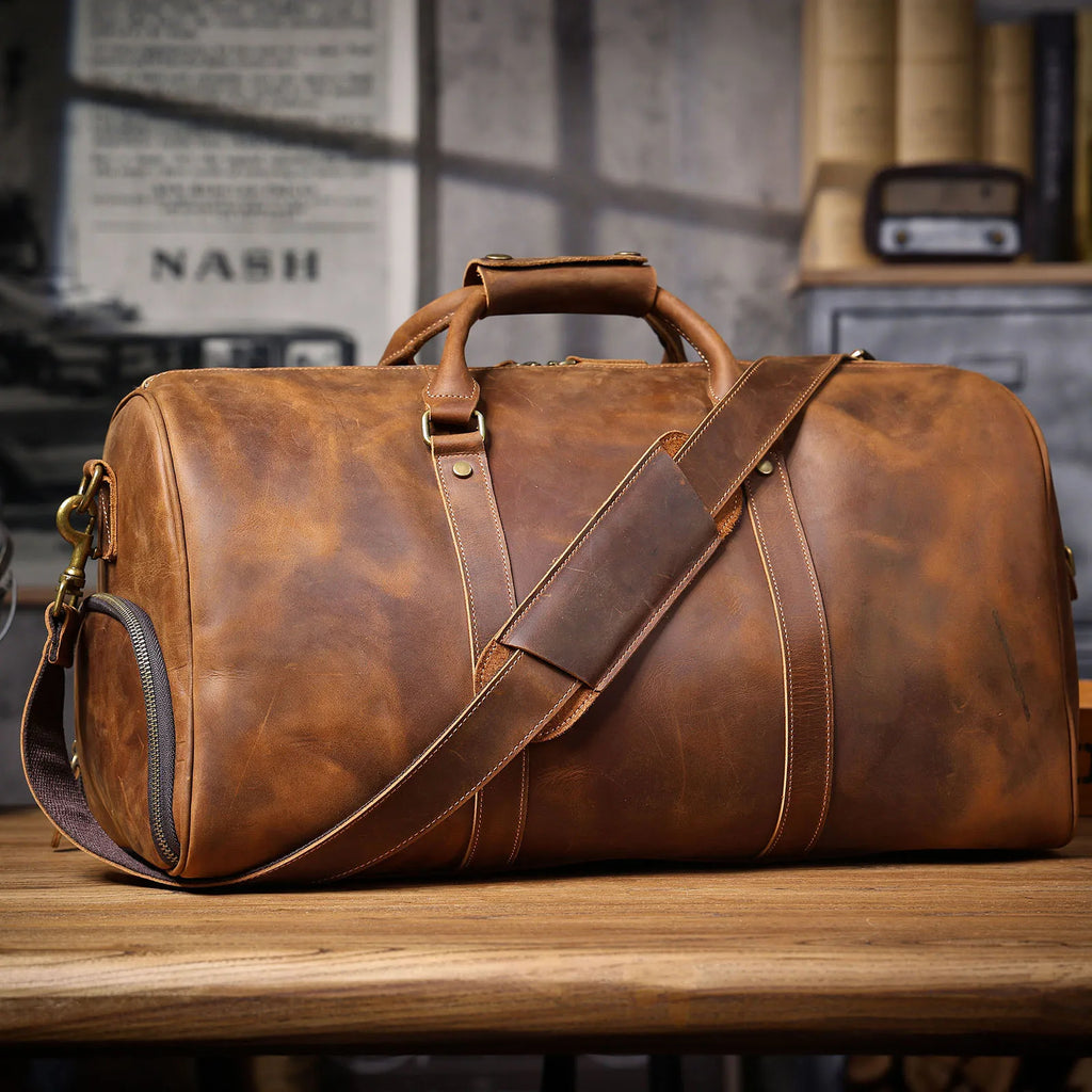 The Artisan | Handcrafted Full-Grain Leather Frontier Weekender