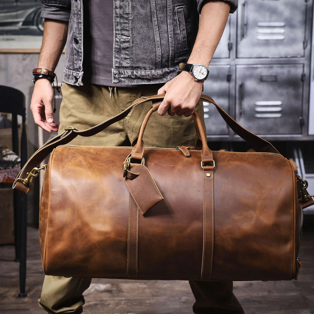 The Artisan | Handcrafted Full-Grain Leather Frontier Weekender
