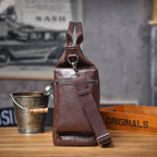 The Settler | Natural Vegetable-Tanned Genuine Leather 15" Minimalist Briefcase