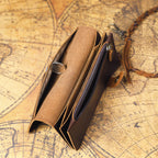 The Sentry | Portefeuille long et pochette de rangement en cuir Crazy Horse fait main