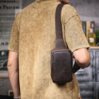 Le Saddle-Chest | Sac bandoulière de grande capacité en cuir pleine fleur véritable