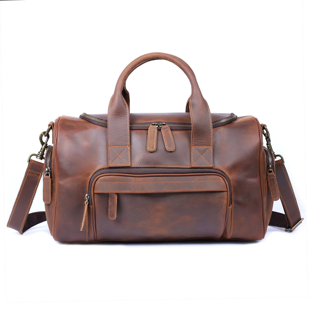 The Short-Haul | Handgefertigte Crazy Horse Leder 16" Frontier Stage-Bag
