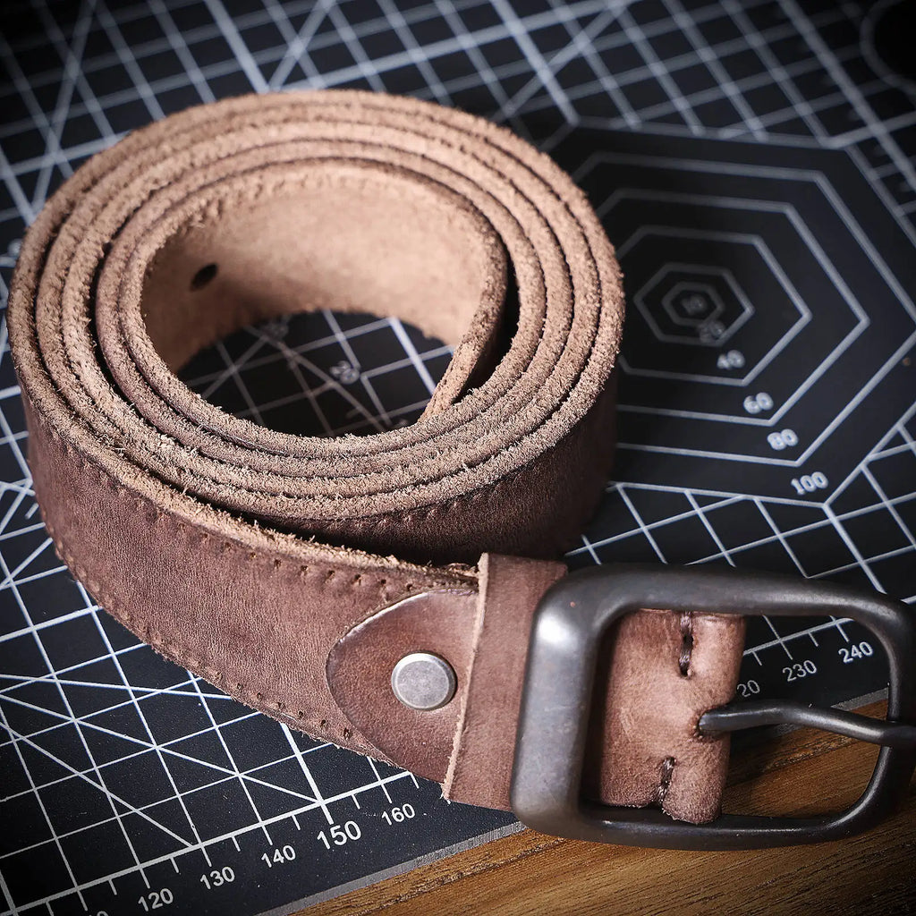 Le Stockman | Ceinture en cuir de vache italien épais 3,3 cm Frontier Denim