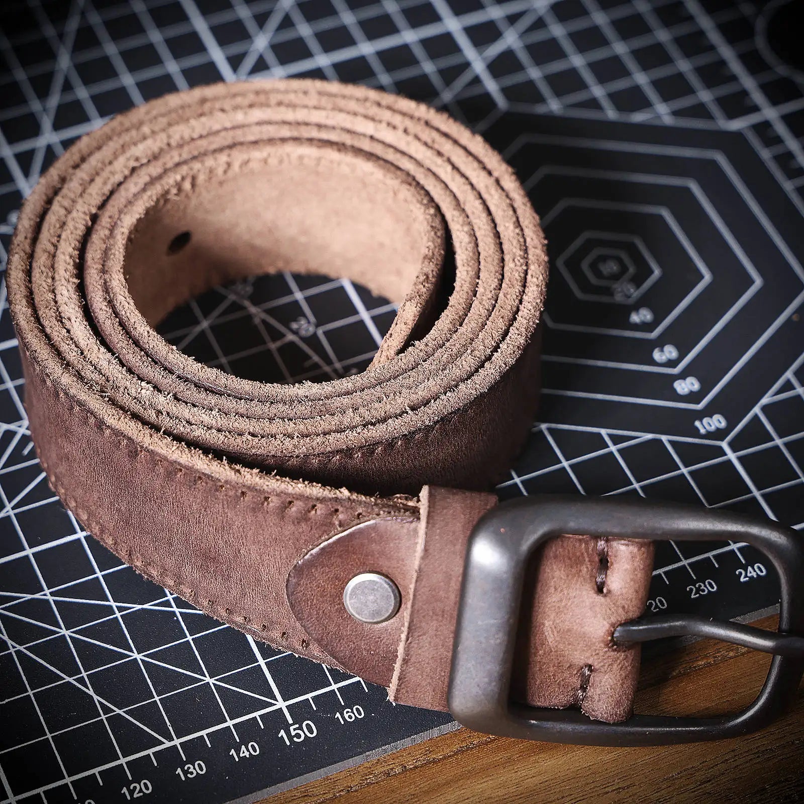 Le Stockman | Ceinture en cuir de vache italien épais 3,3 cm Frontier Denim