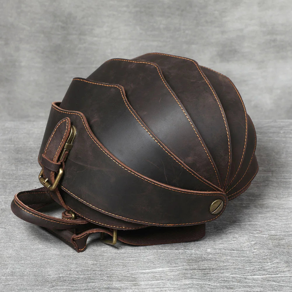 The Scarab | Original Design Layered Handmade Cowhide Frontier Shell-Pack