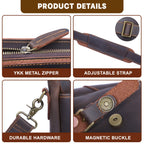 Le Grit-Stone | Sacoche Frontier Dispatch en cuir Crazy Horse fait main