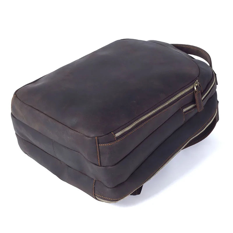 The Academy | Handmade Crazy Horse Leather Casual Frontier Daypack