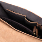 The Gavel | Serviette Frontier 16" en cuir Crazy Horse à cadre rigide