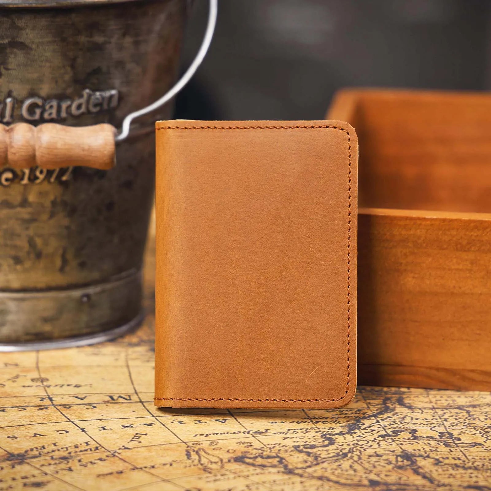 The Trail-Bit | Handcrafted Crazy Horse Leather Frontier Card Pouch