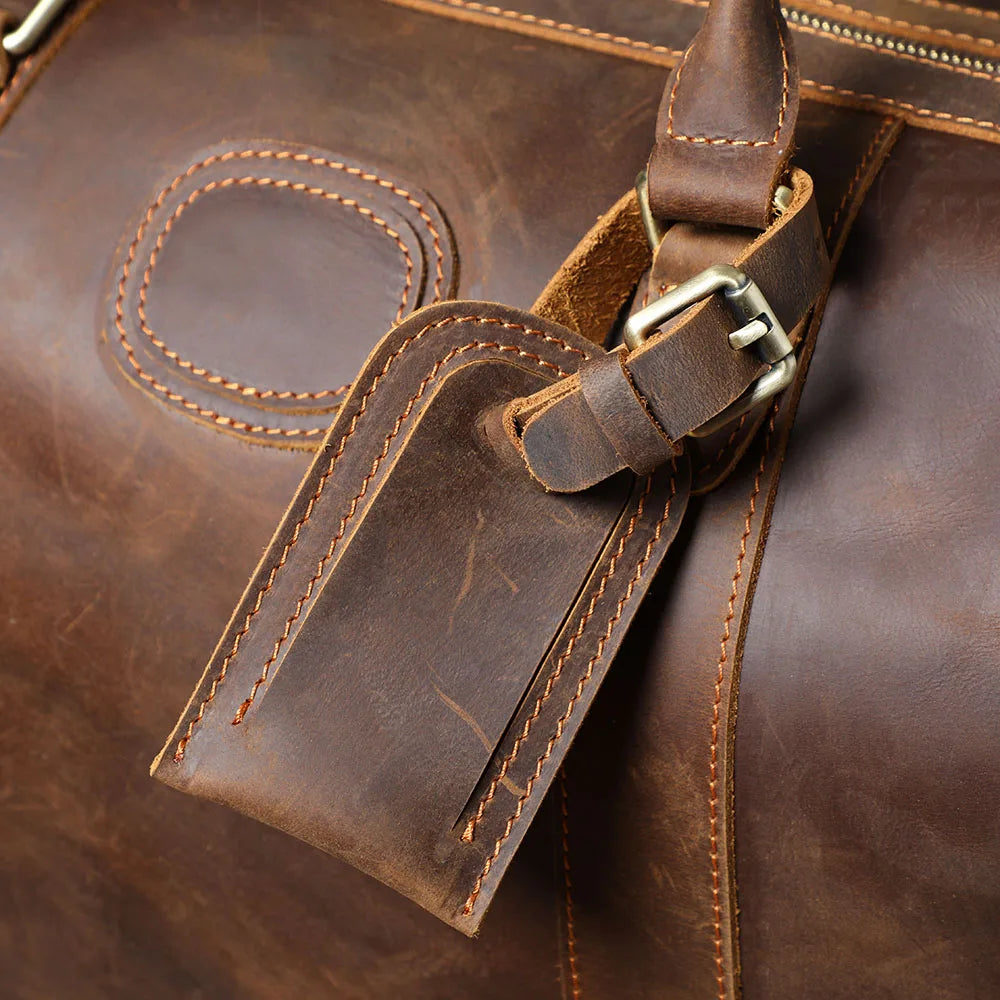 Le Dreadnought | Sac de voyage Frontier Premium en cuir pleine fleur de 50 cm