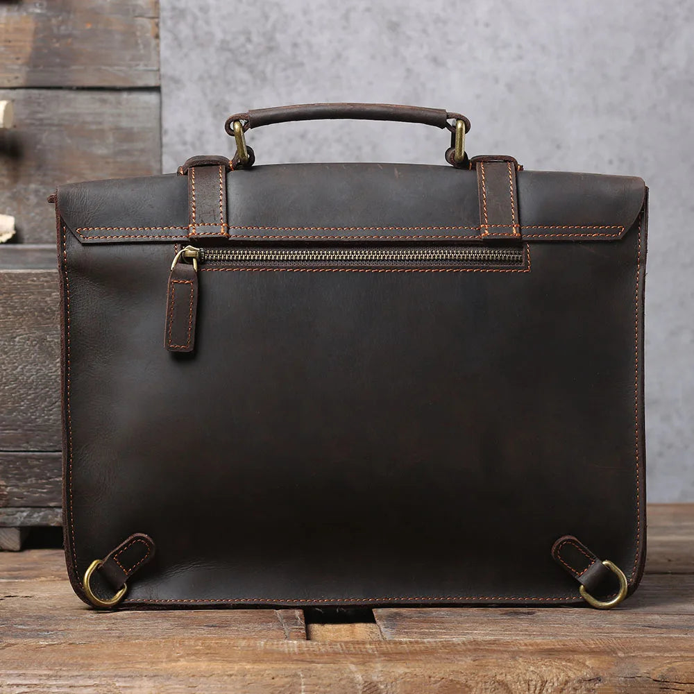 The Ambassador | Handcrafted Crazy Horse Leather 3-in-1 Frontier Convertible & Backpack