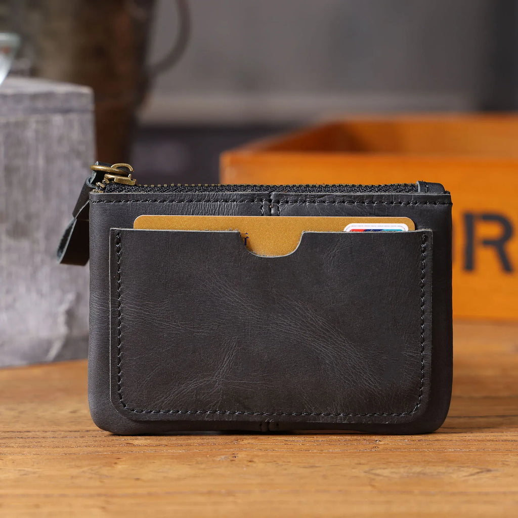 The Scout’s Shilling | Handcrafted Crazy Horse Leather Ultra-Lightweight Mini-Vault