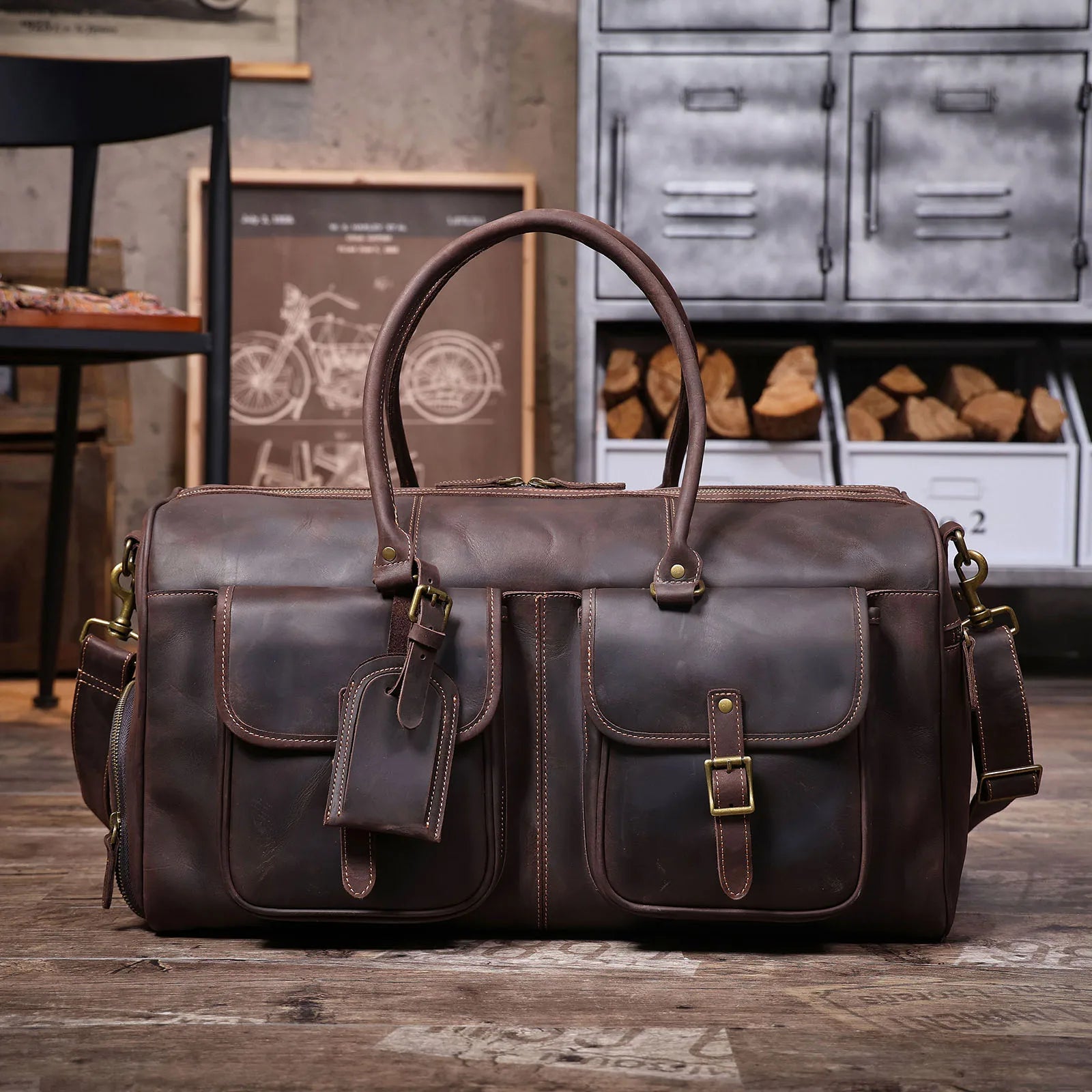 The Iron-Horse | Handcrafted Crazy Horse Leather Overland Duffel