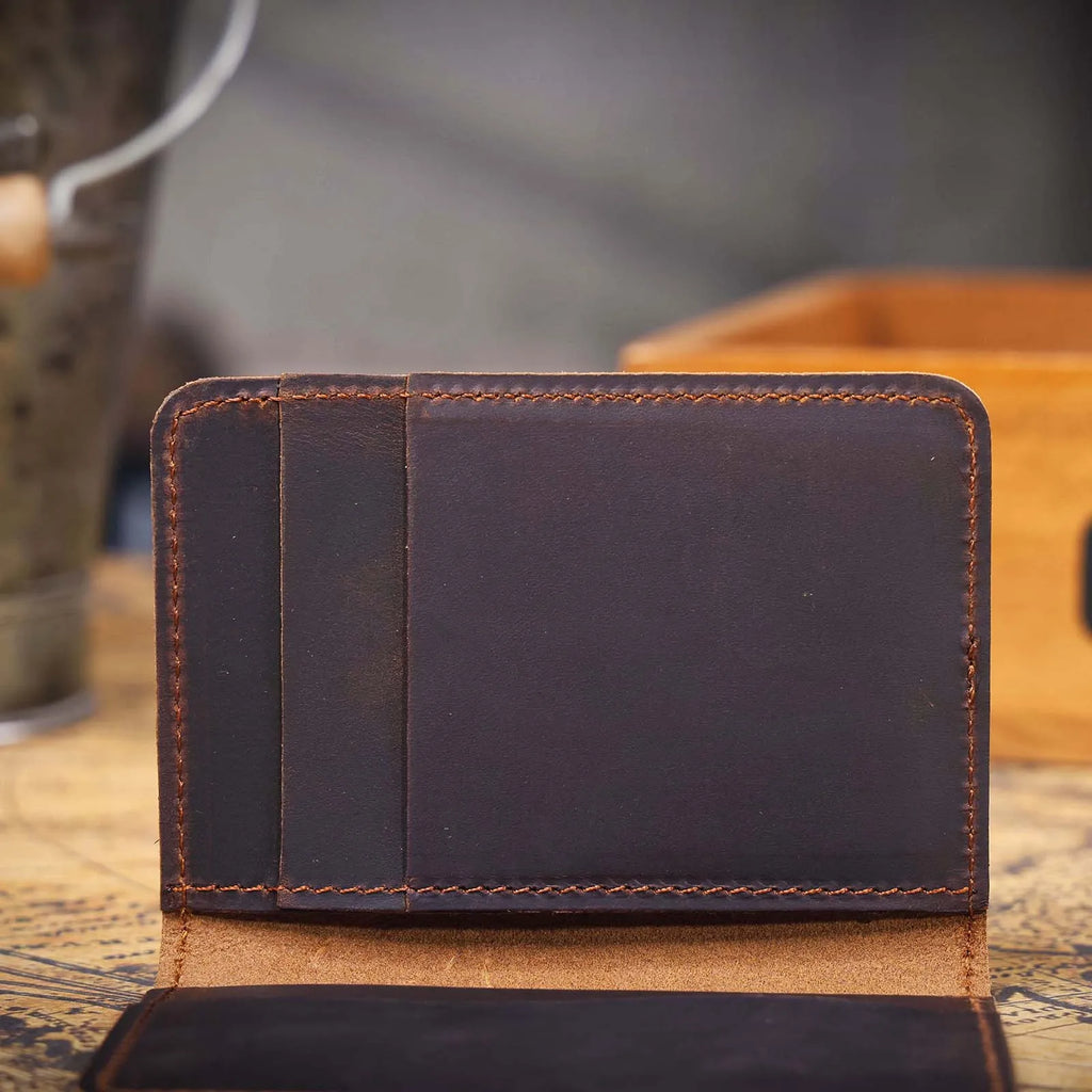 The Trail-Bit | Handcrafted Crazy Horse Leather Frontier Card Pouch