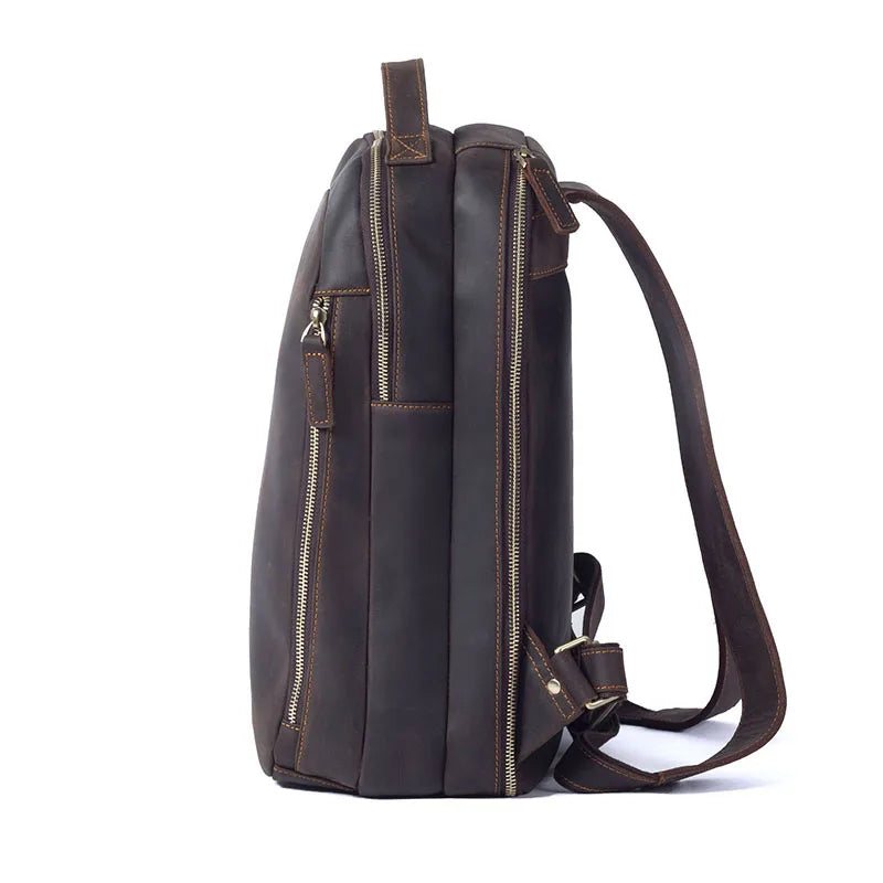 The Academy | Handmade Crazy Horse Leather Casual Frontier Daypack