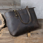 Handmade Italian Leather Shoulder Bag | The Surveyor Vintage Satchel