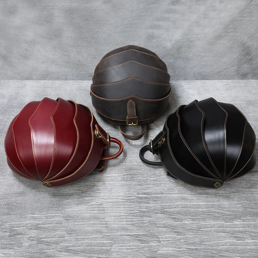 The Scarab | Original Design Layered Handmade Cowhide Frontier Shell-Pack