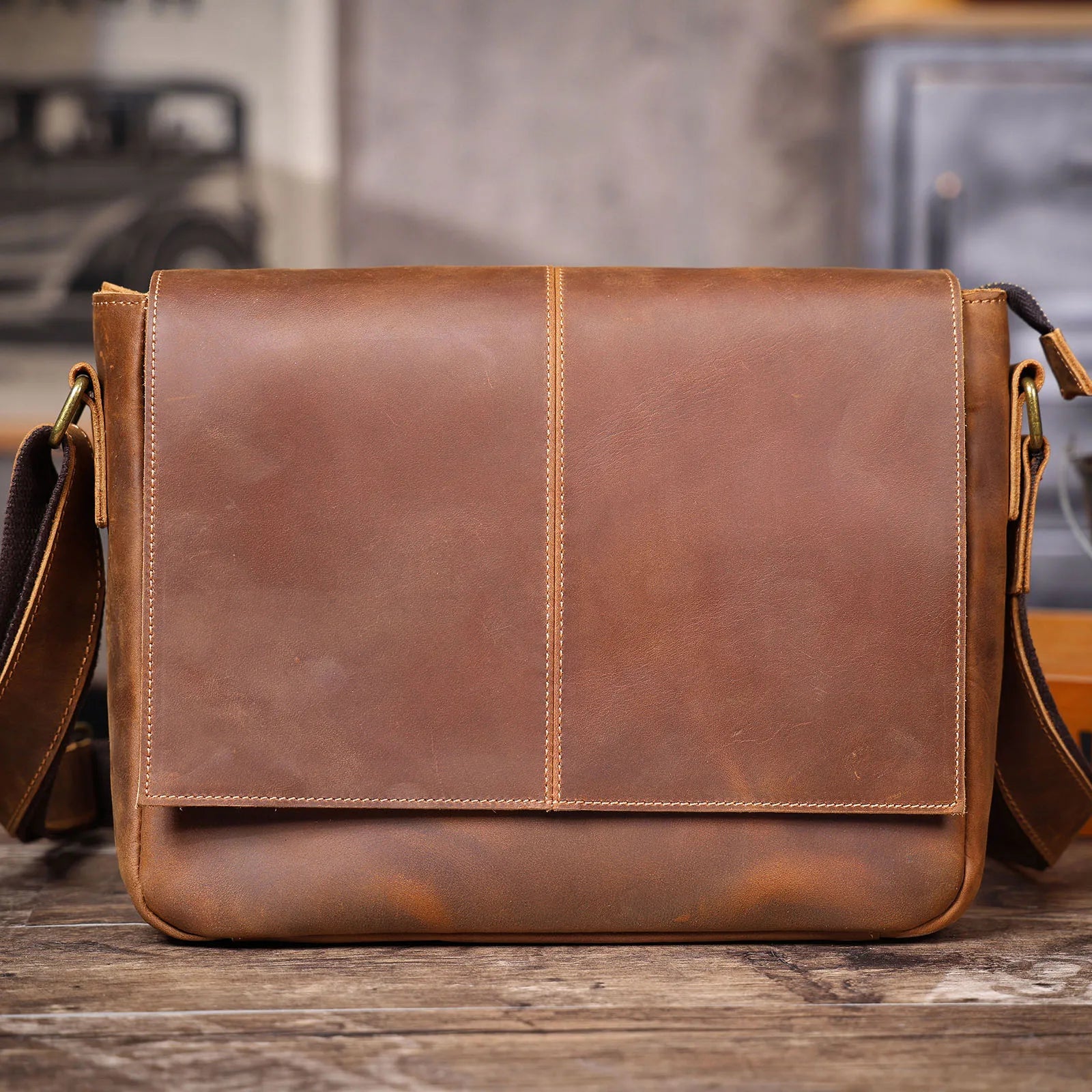 The Gallows Dispatch | Handcrafted Crazy Horse Leather 15" Executive Satchel