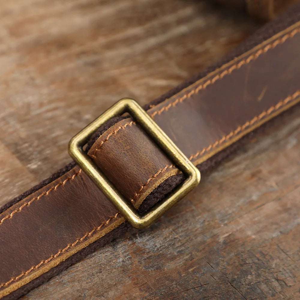 Sac bandoulière en cuir italien fait main | Le cartable vintage 12" The Dispatch