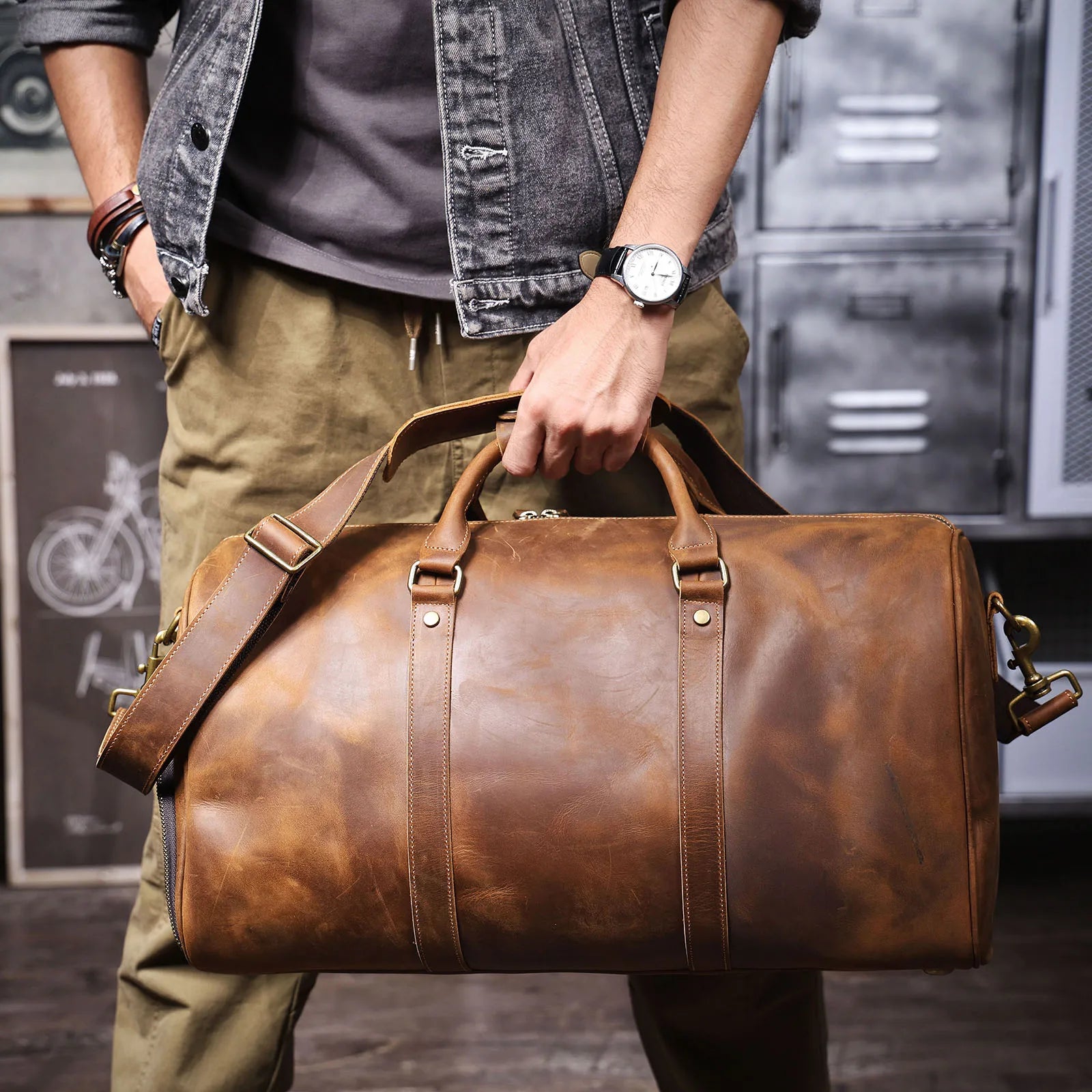 The Artisan | Handcrafted Full-Grain Leather Frontier Weekender