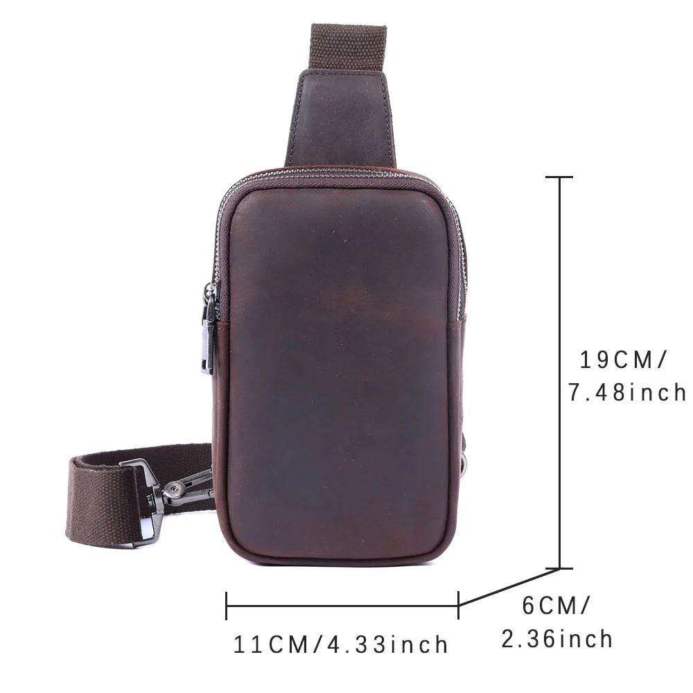 Le Saddle-Chest | Sac bandoulière de grande capacité en cuir pleine fleur véritable
