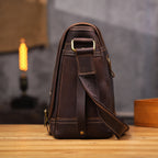 Le Sentry Messenger | Sac à bandoulière en cuir italien fait main