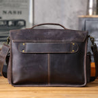 The Gavel | Serviette Frontier 16" en cuir Crazy Horse à cadre rigide