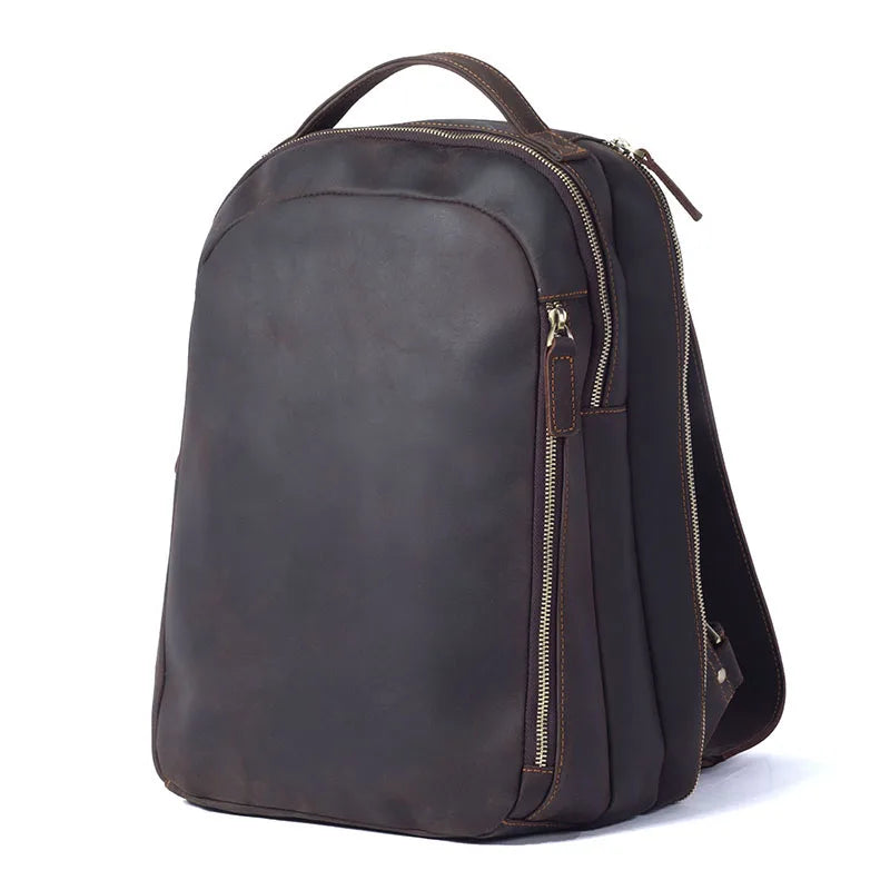 The Academy | Handmade Crazy Horse Leather Casual Frontier Daypack