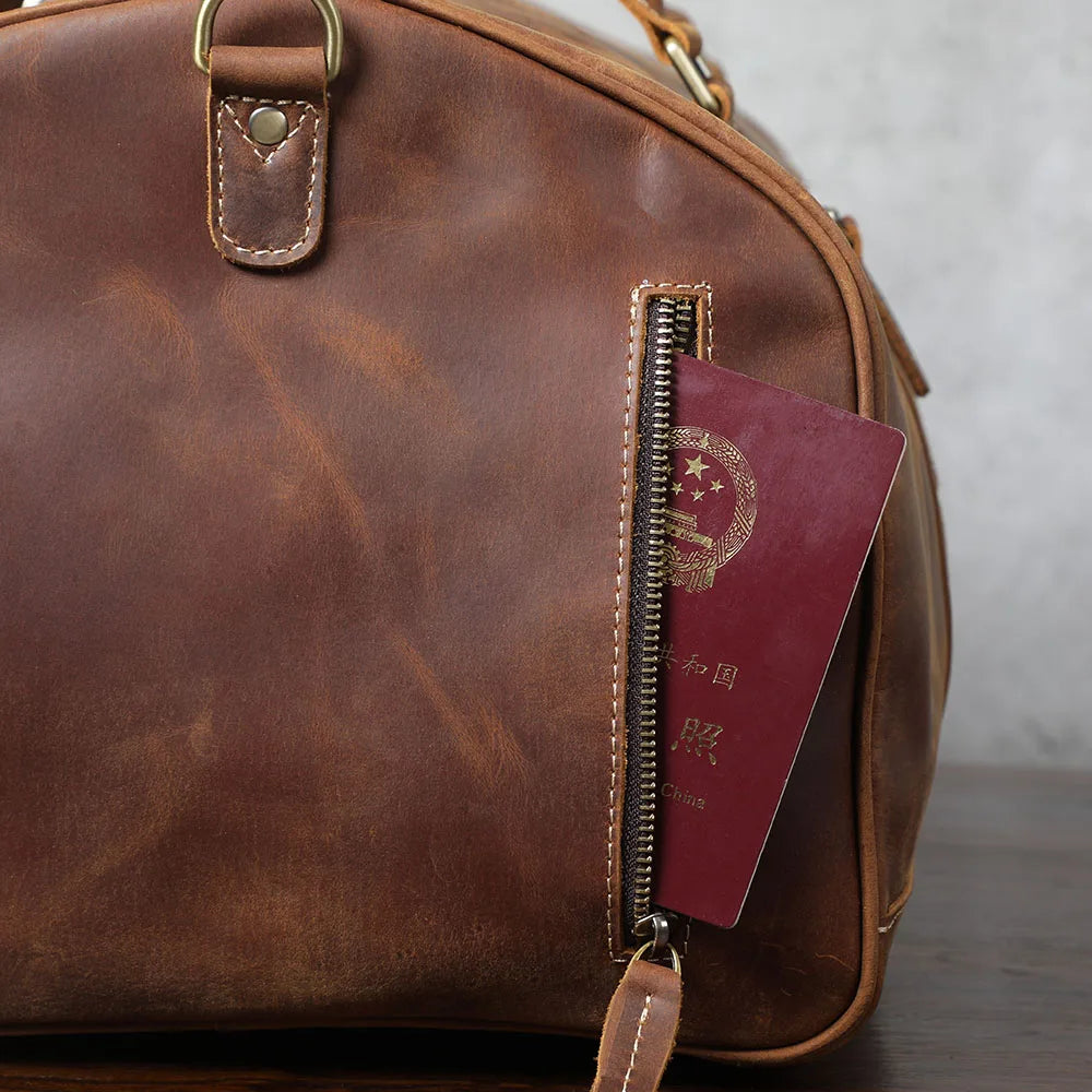 Le Quartermaster | Sac de voyage Frontier en cuir pleine fleur multi-poches