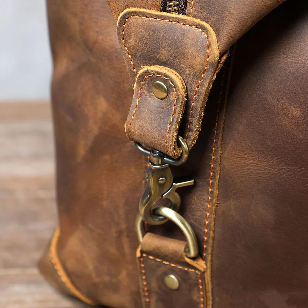 Le Dreadnought | Sac de voyage Frontier Premium en cuir pleine fleur de 50 cm