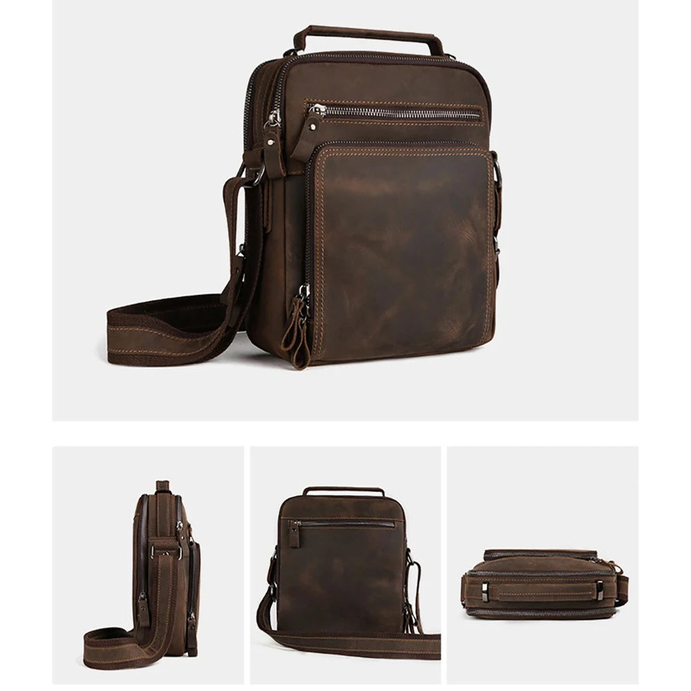 The Pony-Express | Handcrafted Crazy Horse Leather Frontier Messenger & Crossbody Post